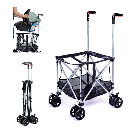 Strolyy Universal Infant Car Seat Carrier with Wheels for Travel
