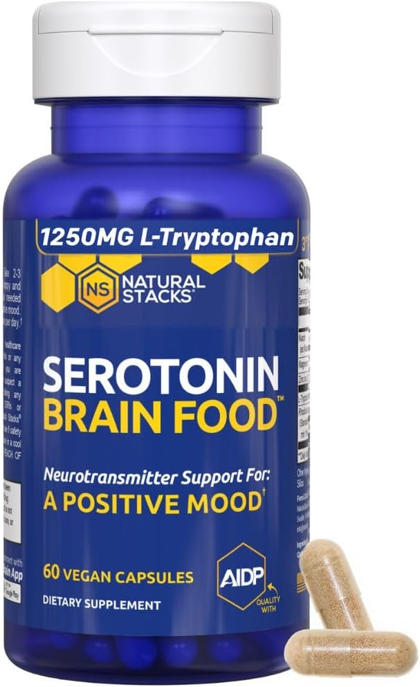 Serotonin Brain Food Supplement for Mood Support and Stress Relief