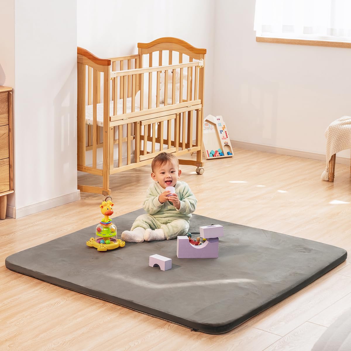 Soft Foam Baby Play Mat with Washable Cover - Uniency
