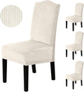Velvet Dining Chair Covers Stretch Slipcovers Set of 4 - Soft Fit