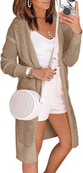 Misassy Womens Open Front Knit Sheer Cardigan - Lightweight Summer not