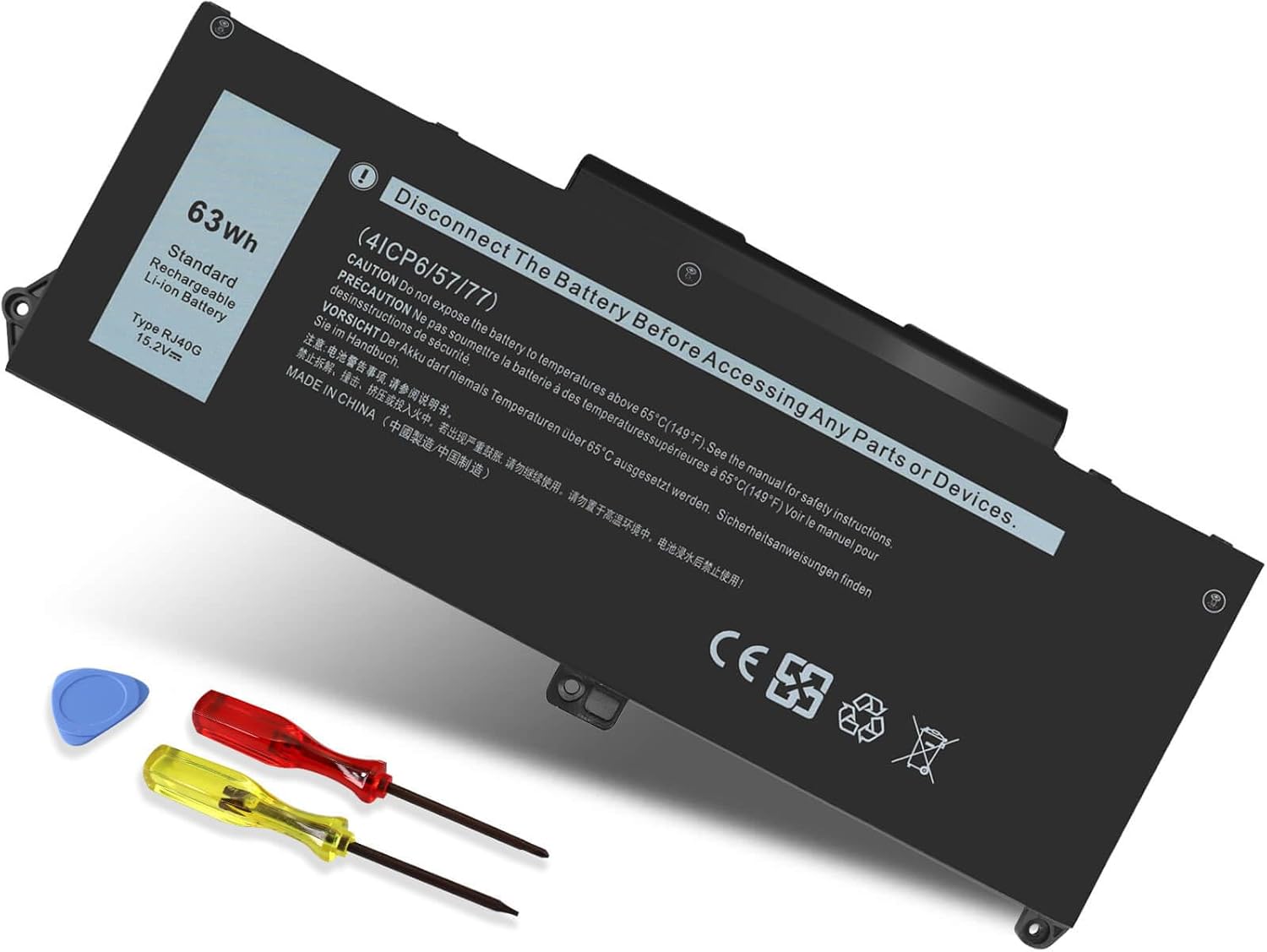 DMKAOLLK 63WH RJ40G Battery for Dell Latitude and Precision