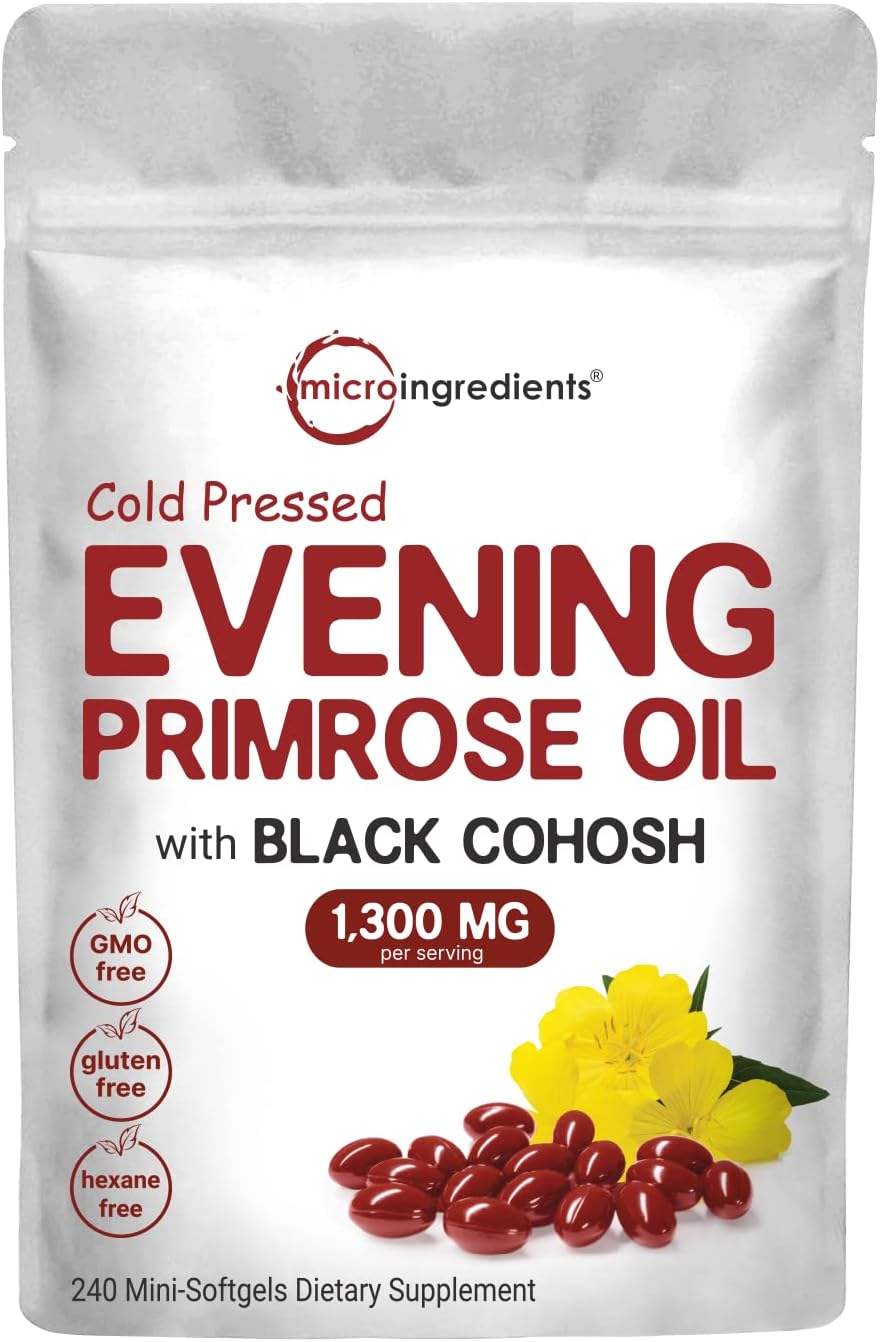 Evening Primrose Oil 1300mg | Enhanced GLA & Black Cohosh
