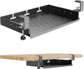 No Drill Under Desk Laptop Mount - Hidden Storage Shelf for Desk