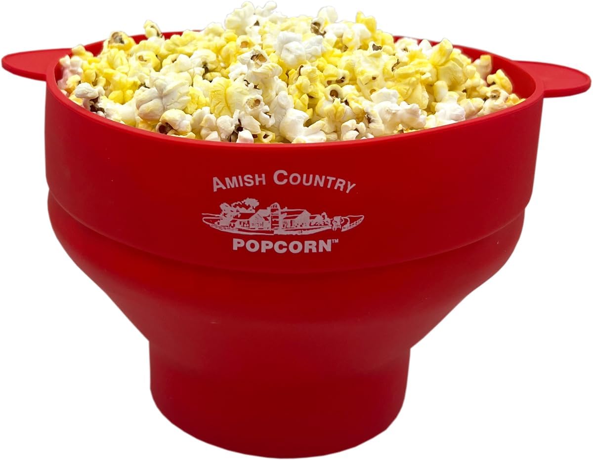 Collapsible Silicone Microwave Popper | BPA-Free | 2 oz Kernels Included