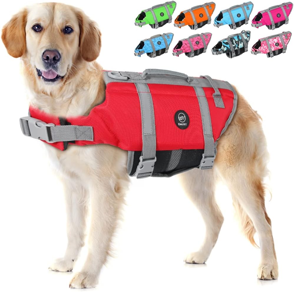 EMUST Dog Life Jackets for Water Safety and Fun Adventures