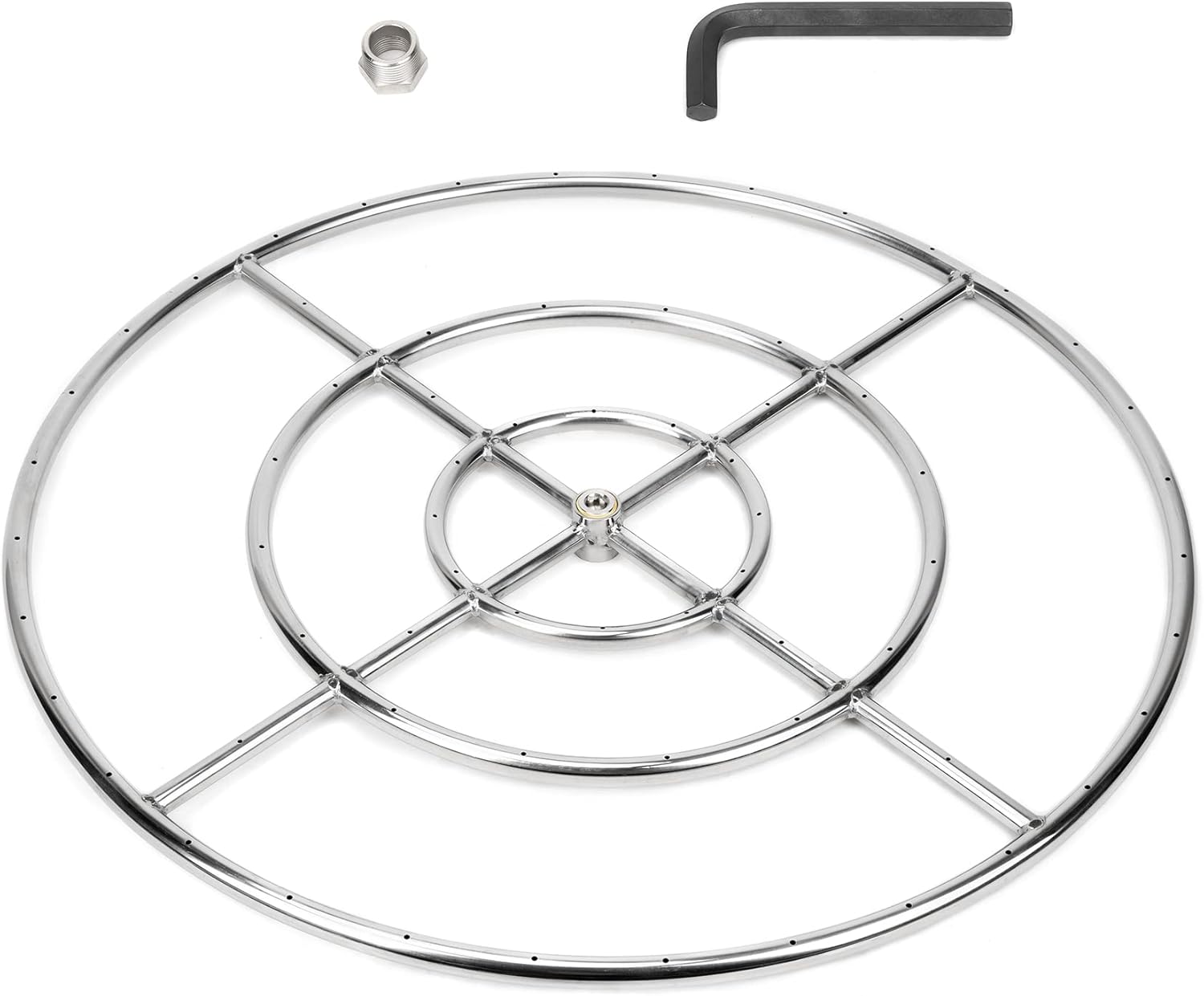 30 Inch Round Fire Pit Burner Ring for Natural Gas & Propane