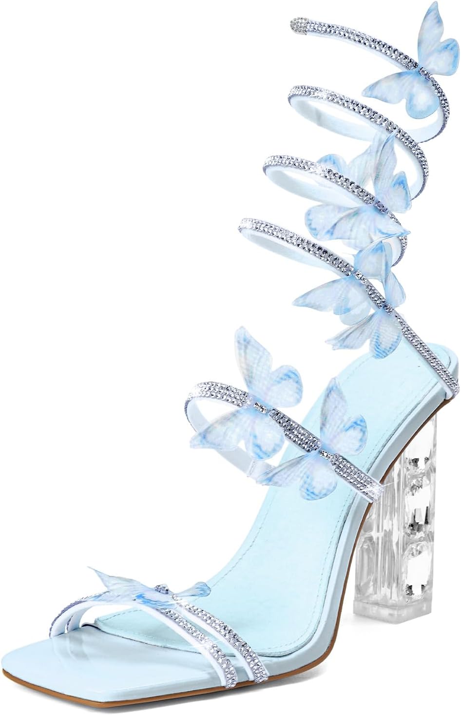 Womens Lace Up Sandals with Rhinestones for Elegant Occasions