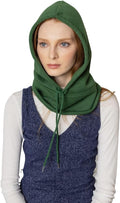 Unisex Sporty Snood Hat with Drawstring Hood Scarf - Warm Versatile