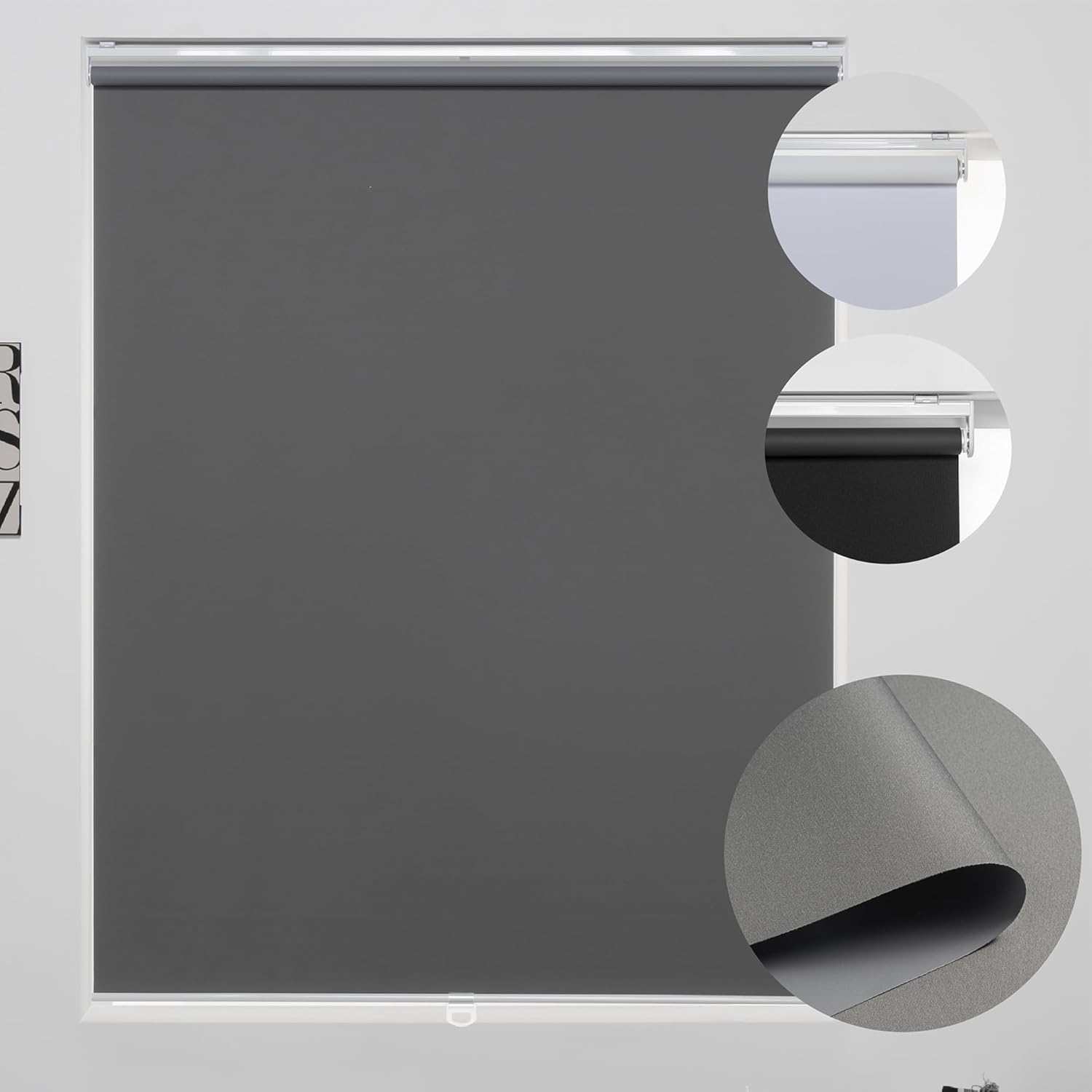 Custom Roller Shades 100% Blackout Blinds for Home and Office