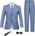 Boys Suit Set Slim Fit Kids Formal Suits - Complete 6-Piece Outfit you