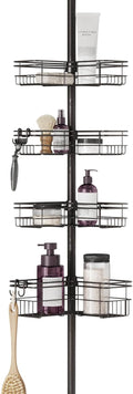 Tension Pole Shower Caddy Corner Organizer - Adjustable 60 to 97 in