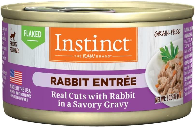 Instinct Flaked Entree Wet Cat Food with Rabbit - 24 Cans