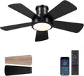 Ceiling Fans with Lights 40ft Flush Mount - Low Profile Modern Fan