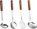 Stainless Steel Wok Spatula Set with Slotted Spatula and Ladle