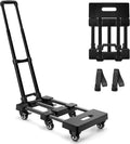 KEDSUM Folding Hand Truck with 6 Wheels - Heavy Duty Collapsible Dolly