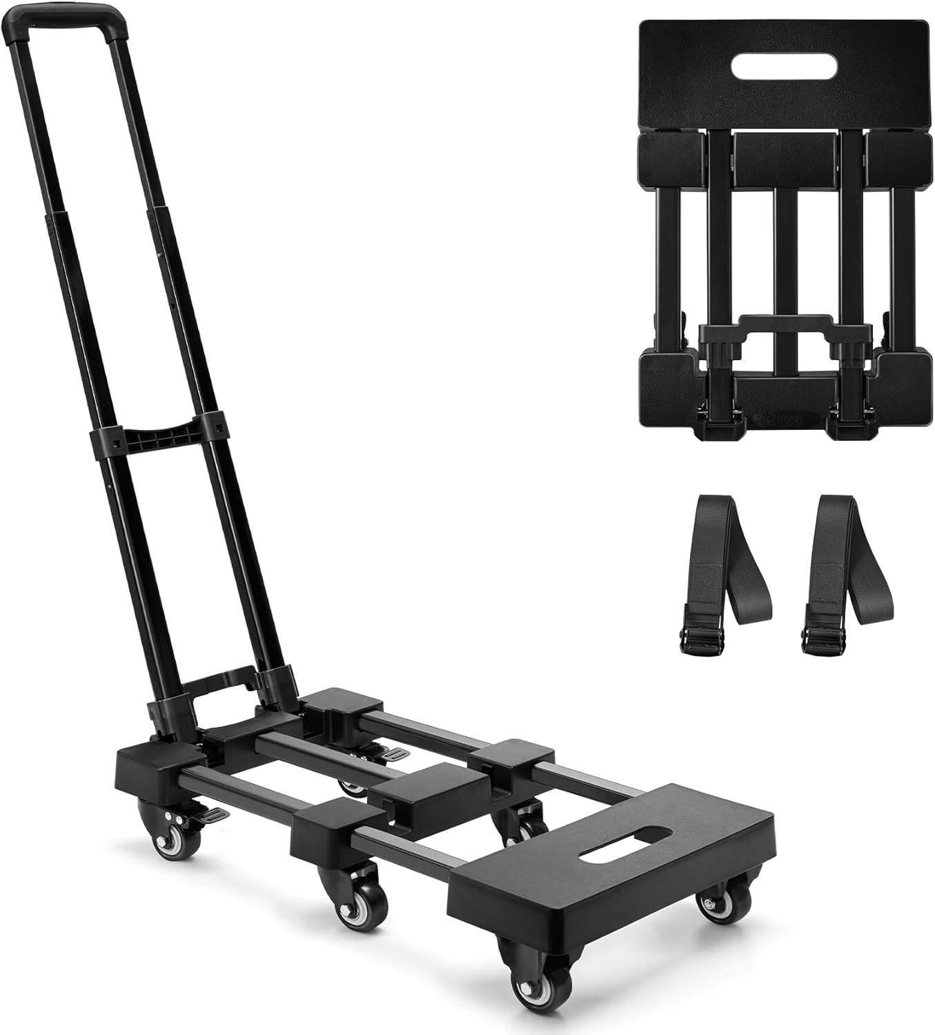 KEDSUM Folding Hand Truck with 6 Wheels for Heavy Duty Use
