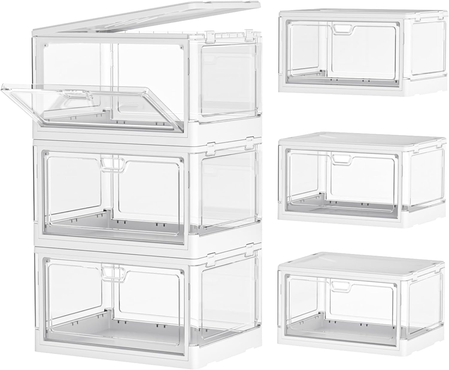 Clear Storage Bin with Lid 3 Pack for Home Organization Needs