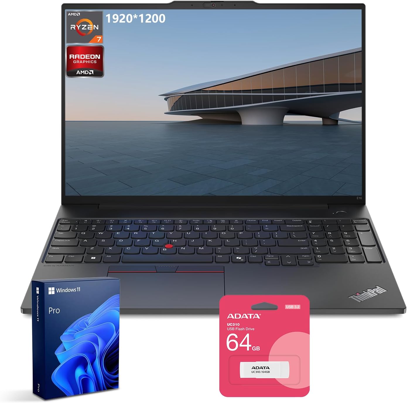 Lenovo ThinkPad E16 Gen 2 Business Laptop with AMD Ryzen 7