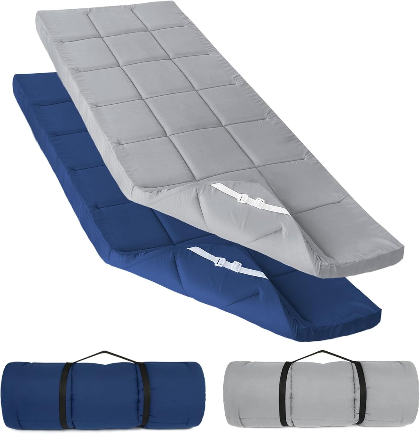 Navy Cot Mattress Topper for Camping - Perfect for Travel & Comfort