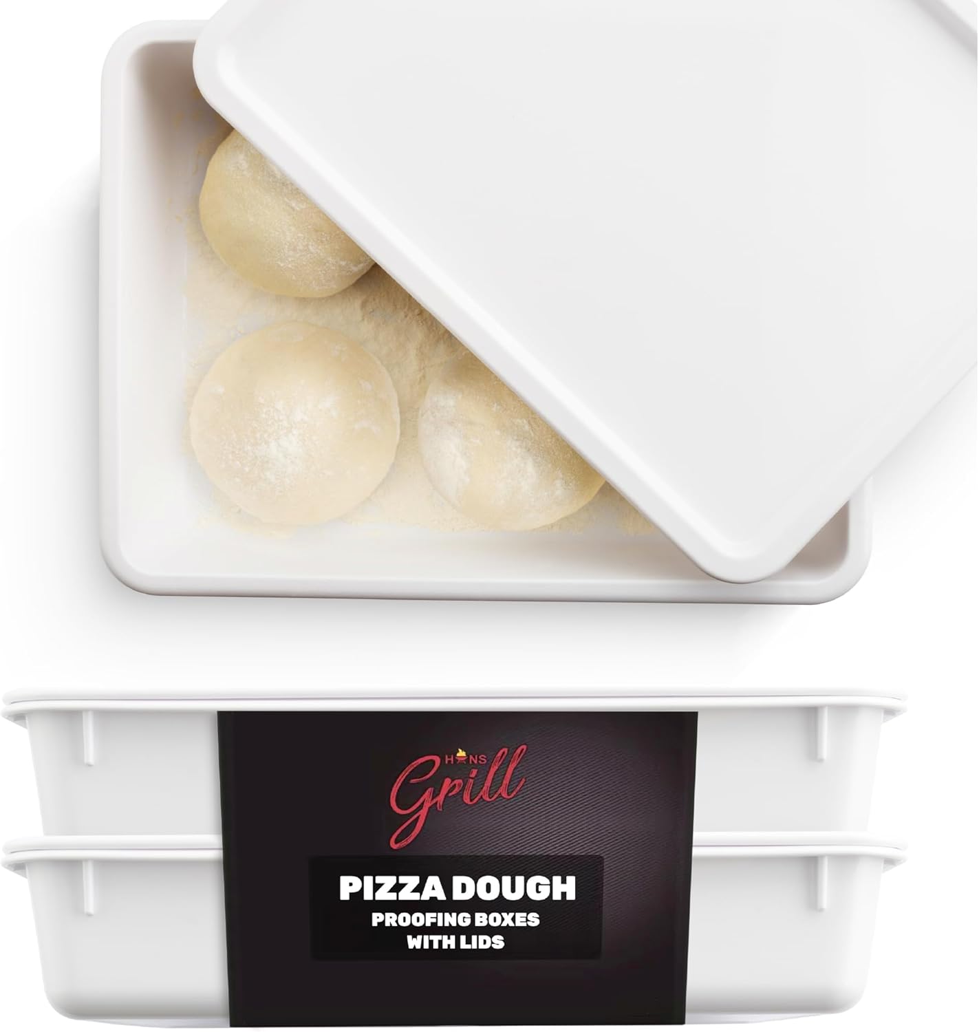 Premium Pizza Dough Proofing Box - Stackable BPA-Free Trays