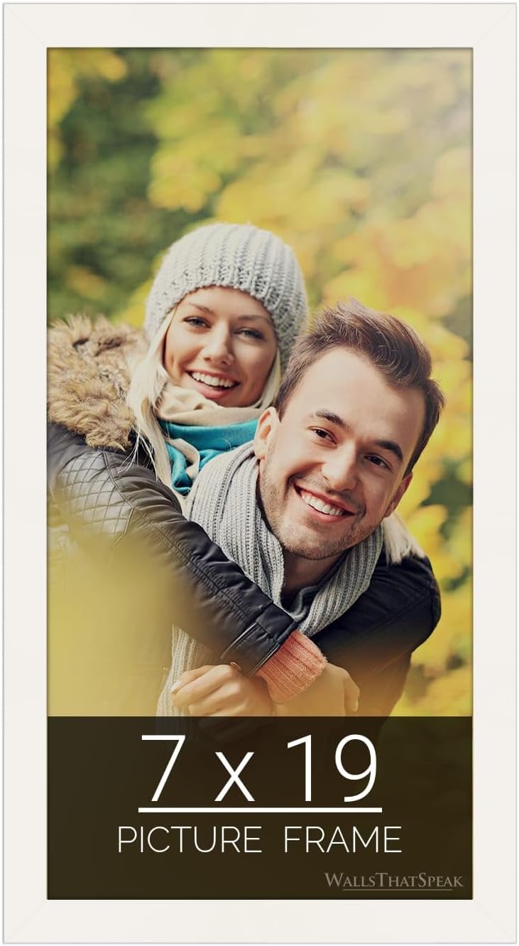 7x19 White Picture Frame for Puzzles, Posters, and Photos