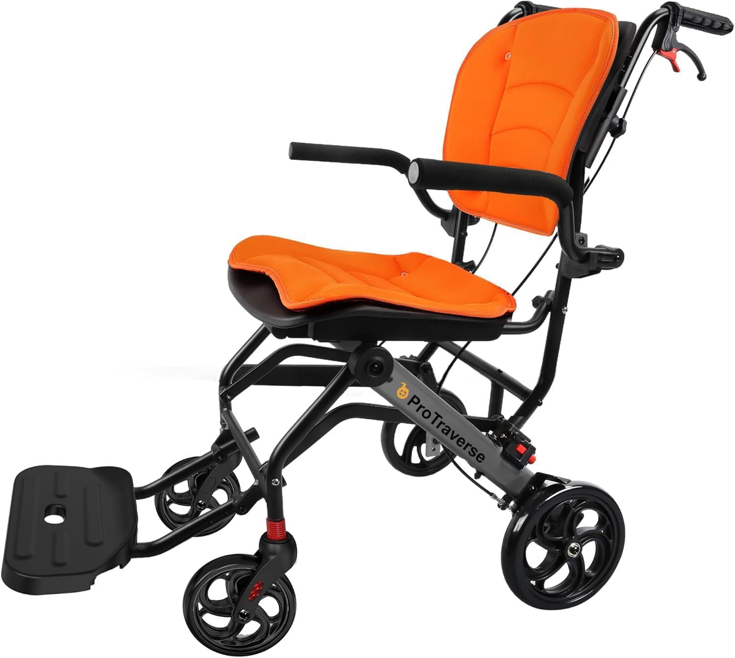 Lightweight Foldable Transport Wheelchair for Adults by ProTraverse