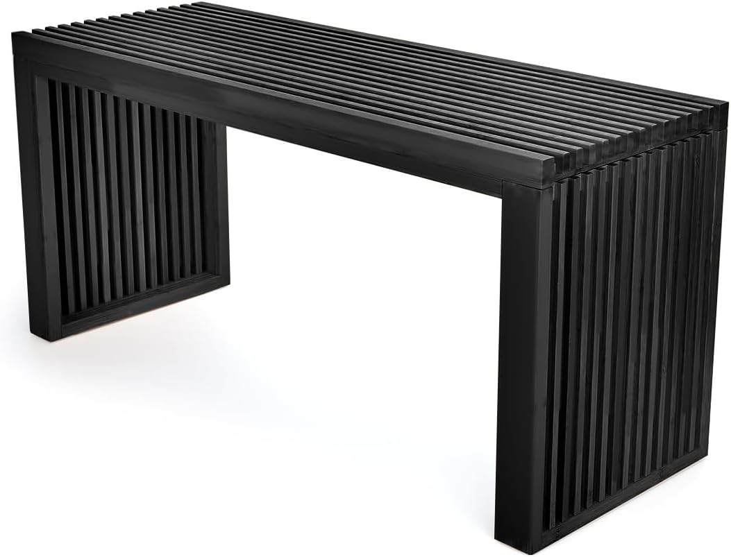 Bamboo Dining Bench for Farmhouse Decor and Outdoor Use