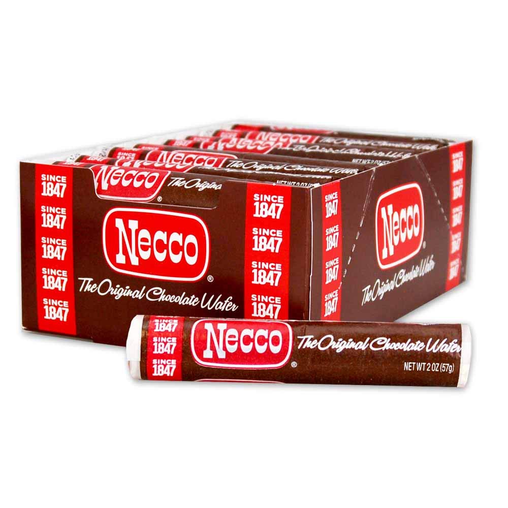 Necco Wafers Chocolate Wafers Display Pack for Classic Taste