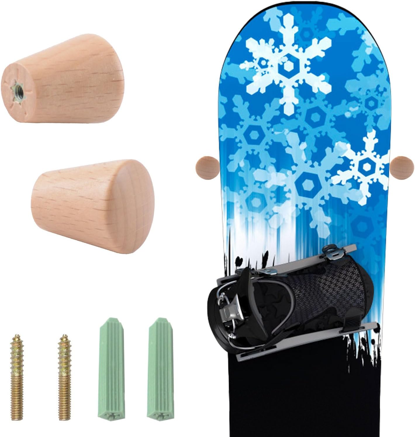 Space-Saving Snowboard Wall Mount Set by MOROBOR