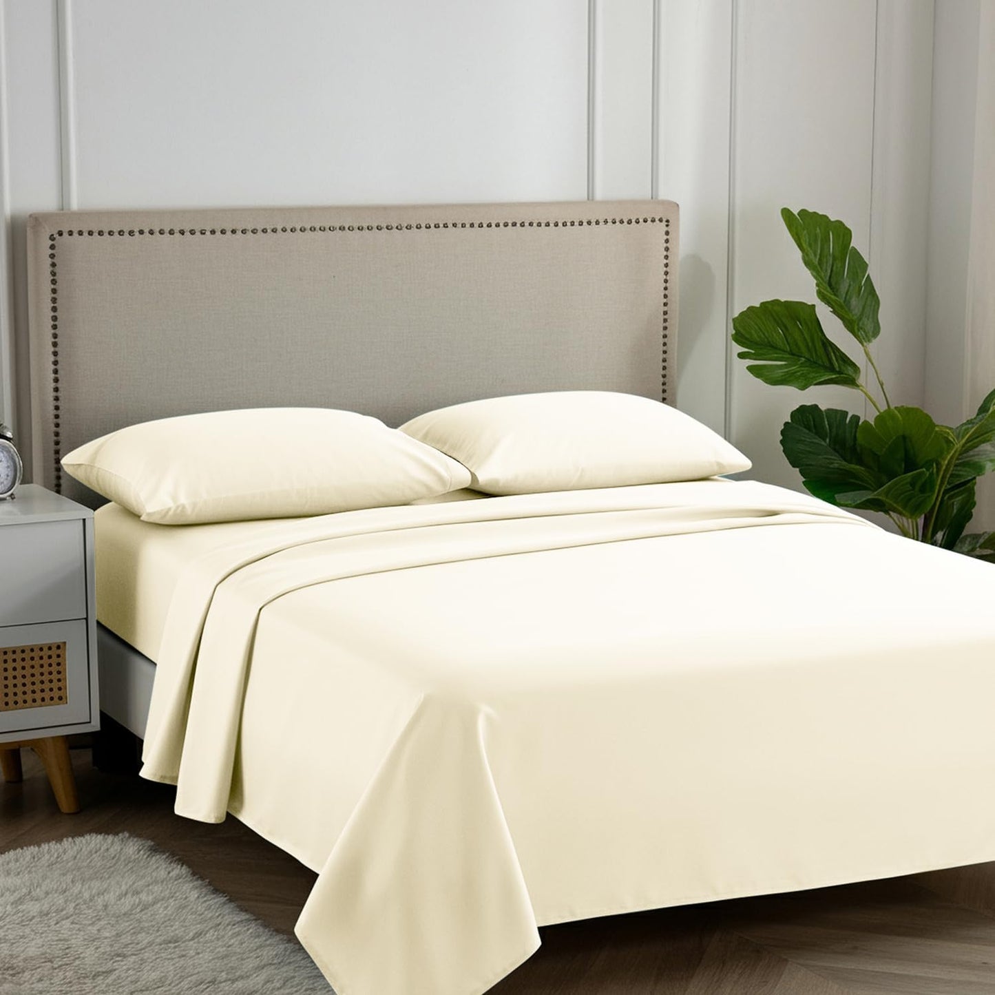 Luxurious 100% Egyptian Cotton Queen Sheet Set for Ultimate Comfort
