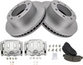 Front Brake Pad & Rotor Kit with Calipers - Direct Fit for Ford Super