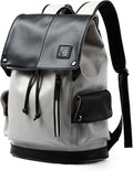 Leather Laptop Backpack for Men Vintage Fits 15.6in Laptop - Travel