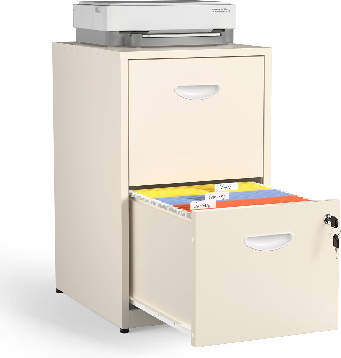 2 Drawer File Cabinet with Lock for Secure Document Storage