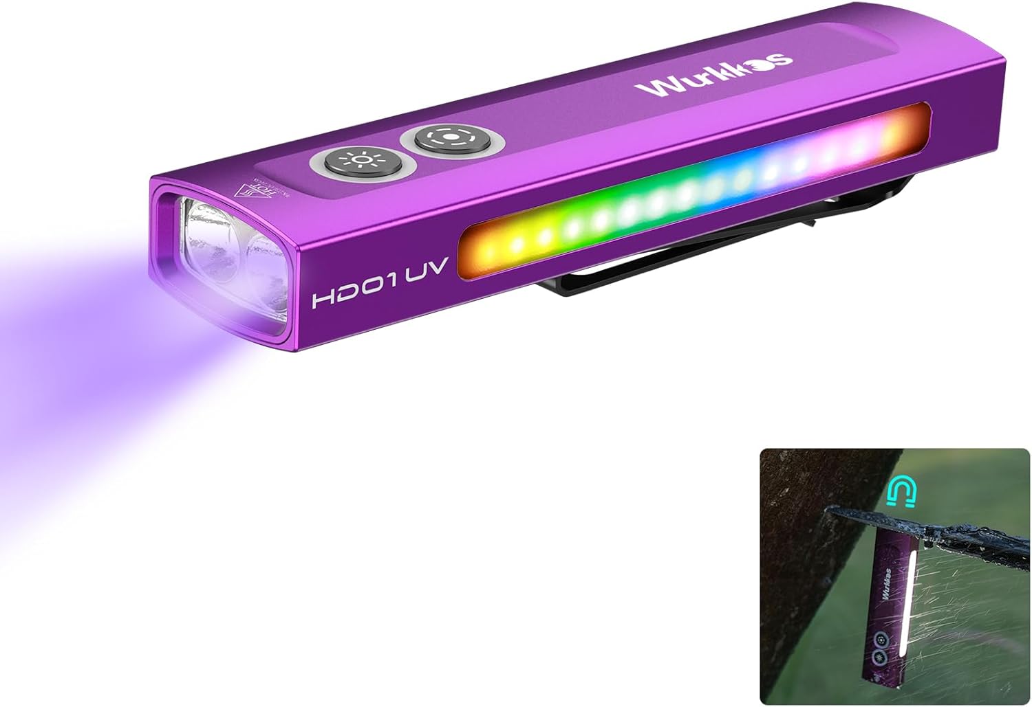 Wurkkos HD01 UV Flashlight: 1200 Lumens EDC Pocket Light