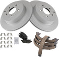 TRQ Rear Brake Pad & Rotor Kit Compatible with Nissan and Infiniti