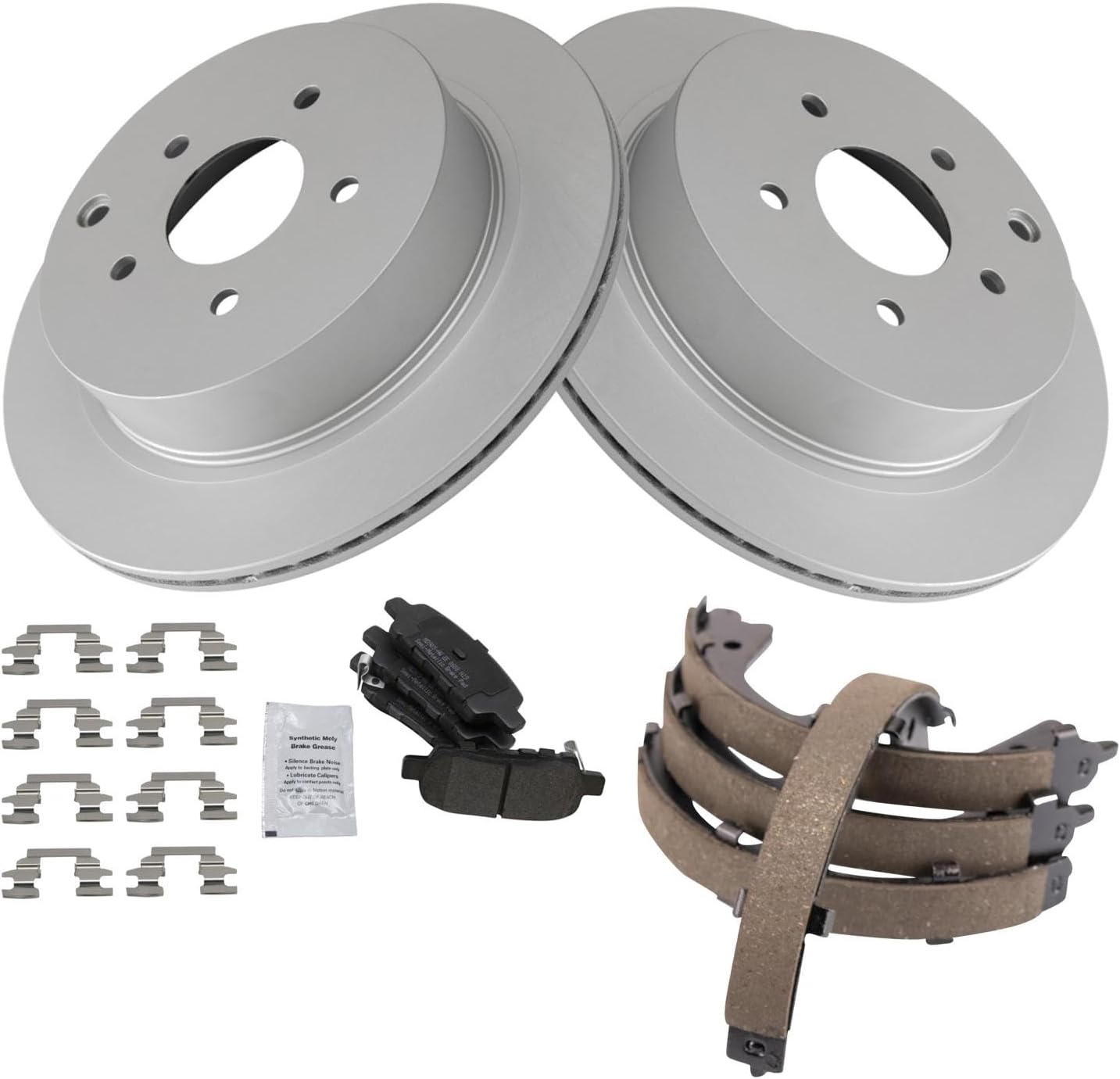 TRQ Rear Brake Pad & Rotor Kit for 2006-2019 INFINITI Vehicles