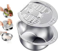 4-in-1 Stainless Steel Rice Washer: Clean, Grate, Strain!
