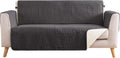 Water Repellent Gray Loveseat Cover for 2 Cushion Couch - Durable