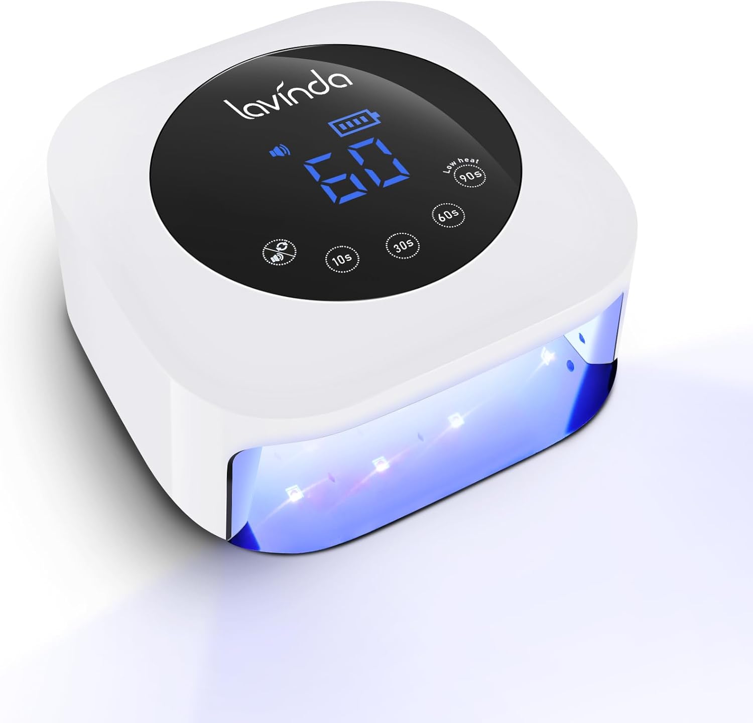 Lavinda UV LED Nail Lamp - Cordless 54W Gel Dryer with LCD Display