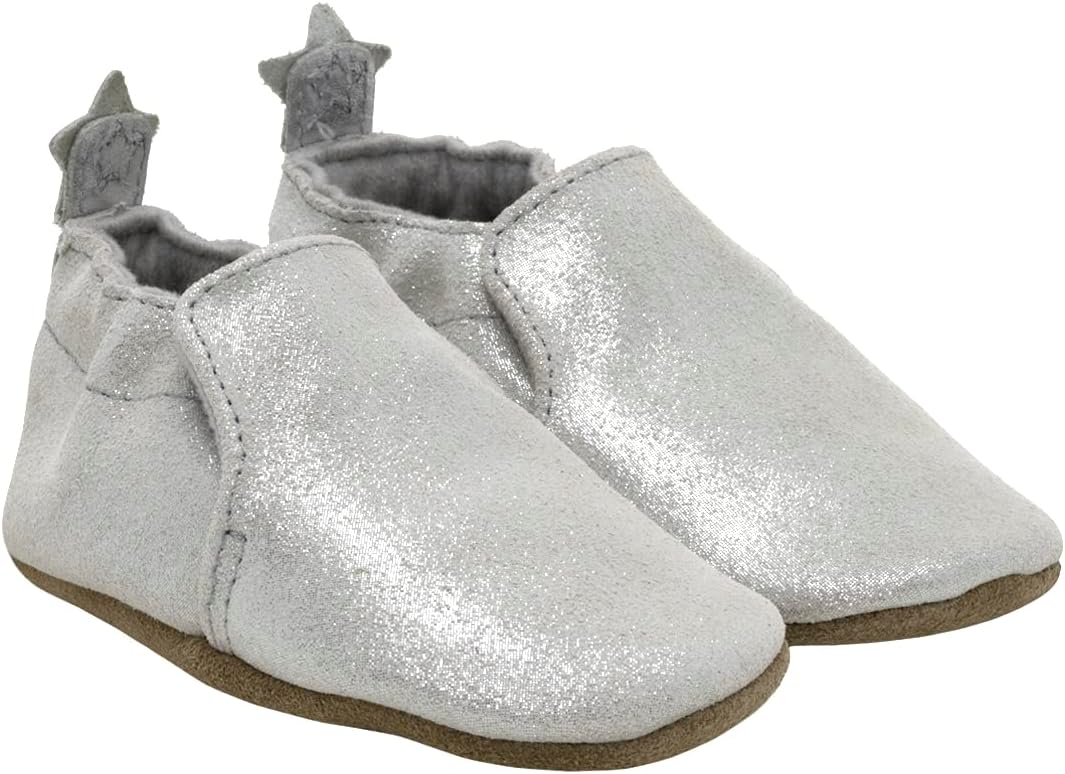 Robeez Baby Girls Soft Soles Slip-Resistant Crib Shoes for Infants