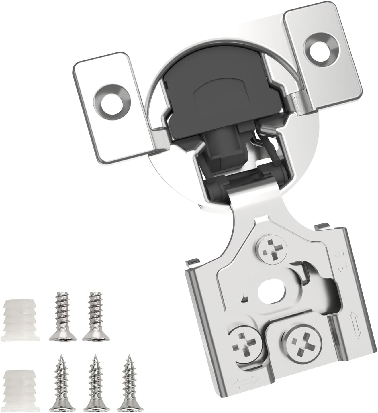 30 Pack 3/8 Overlay Soft Close Concealed Hinges for Cabinets