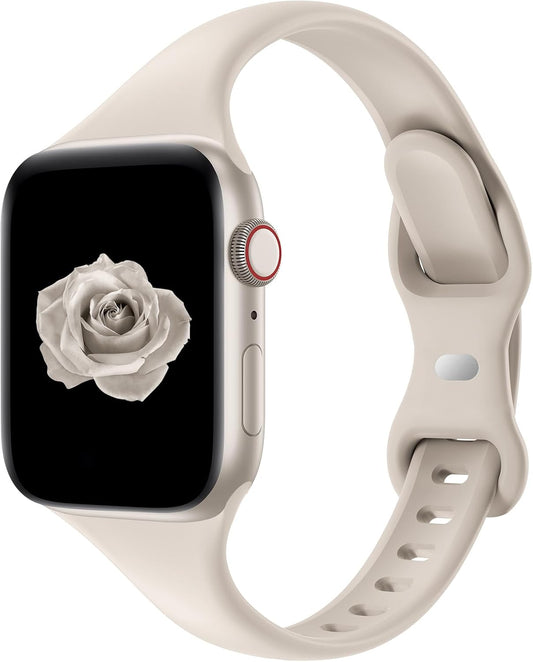 Ultra Slim Silicone Band for Apple Watch, Starlight