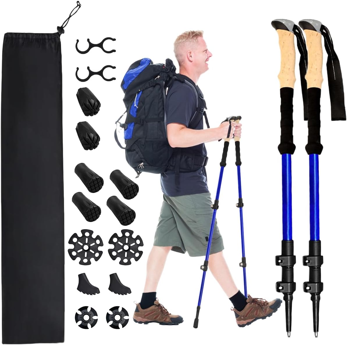 Ultra-Light Trekking Poles - Comfort Eva Grip