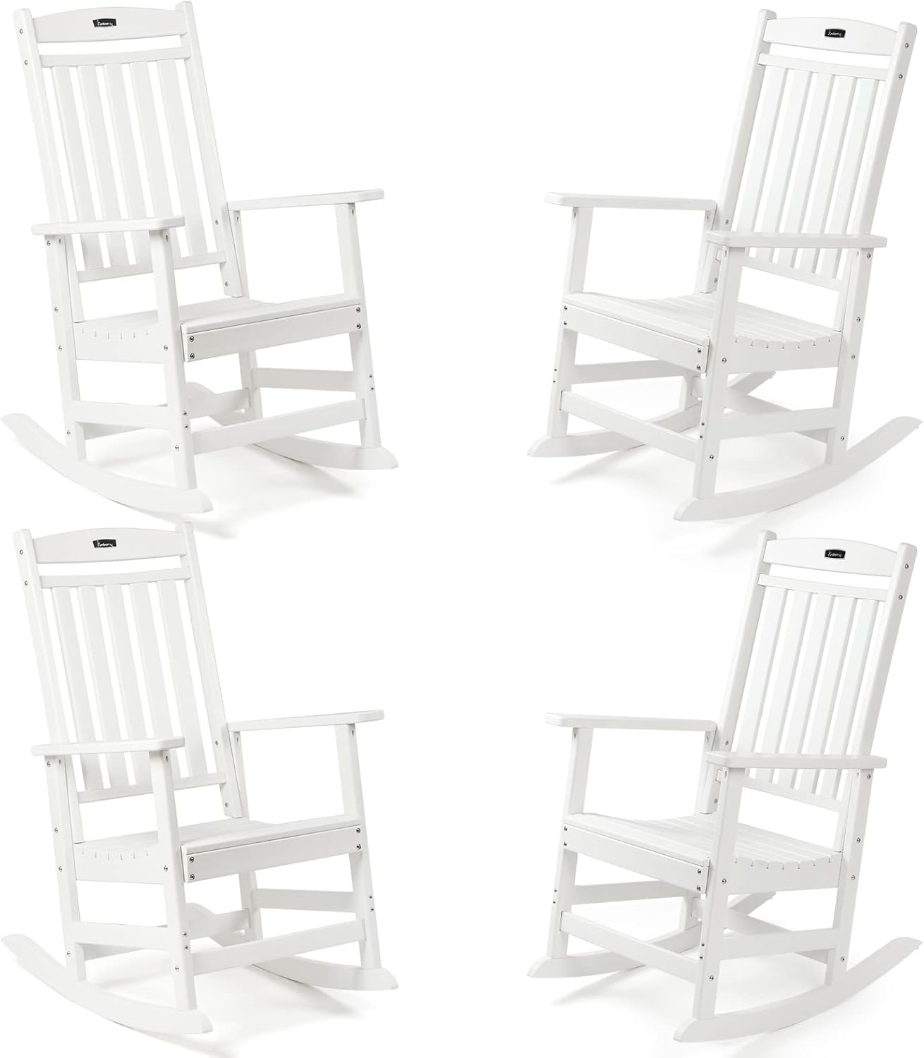 FUNBERRY Outdoor Rocking Chairs Set of 4 for Ultimate Relaxation