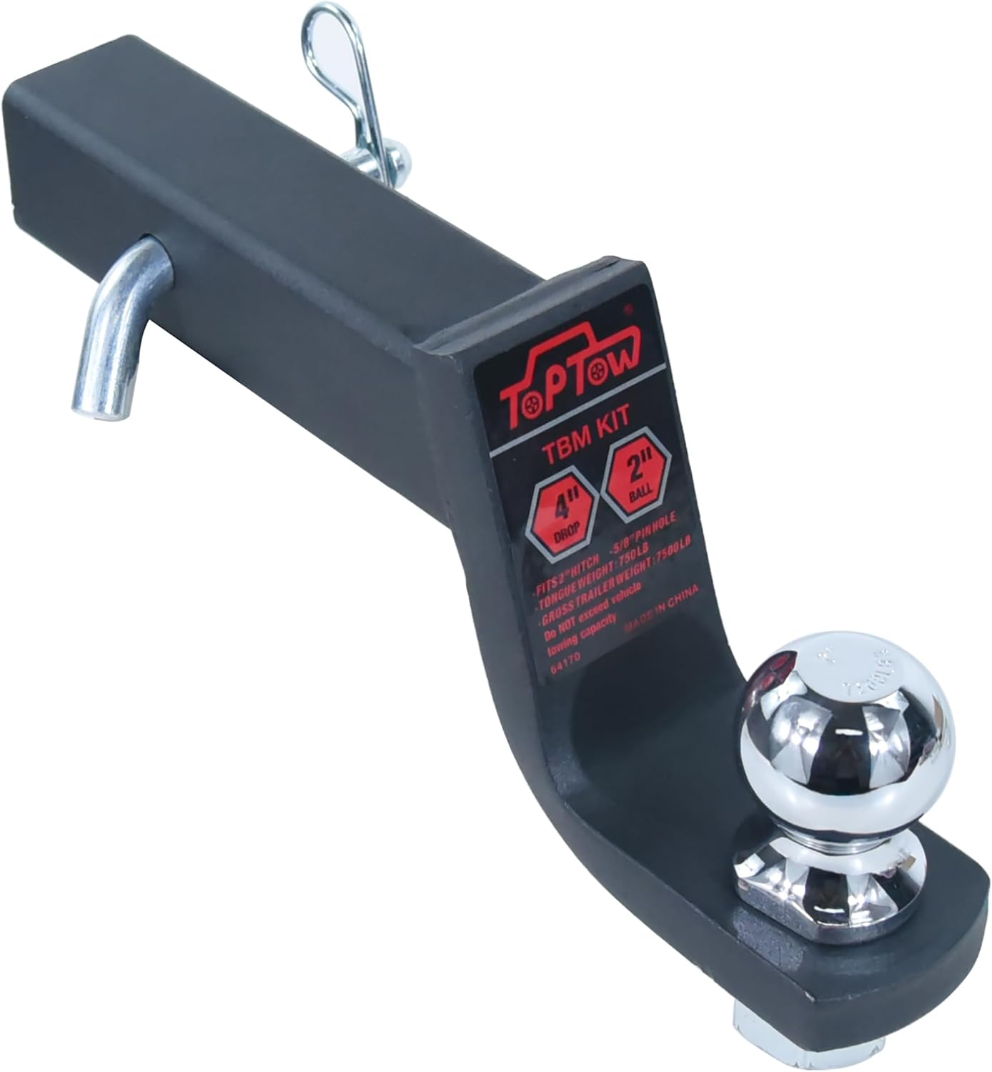 TOPTOW Trailer Hitch Ball Mount Kit for Easy Towing and Durability