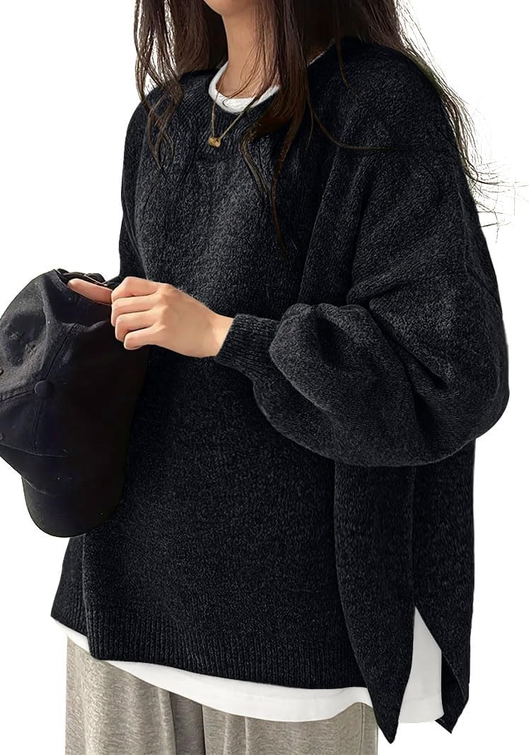 Women's Oversized Crewneck Sweaters for Cozy Fall Fashion