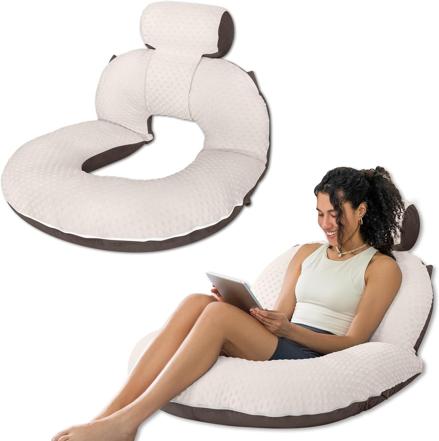 INSEN Reading Pillow for Sitting in Bed - Comfort and Support
