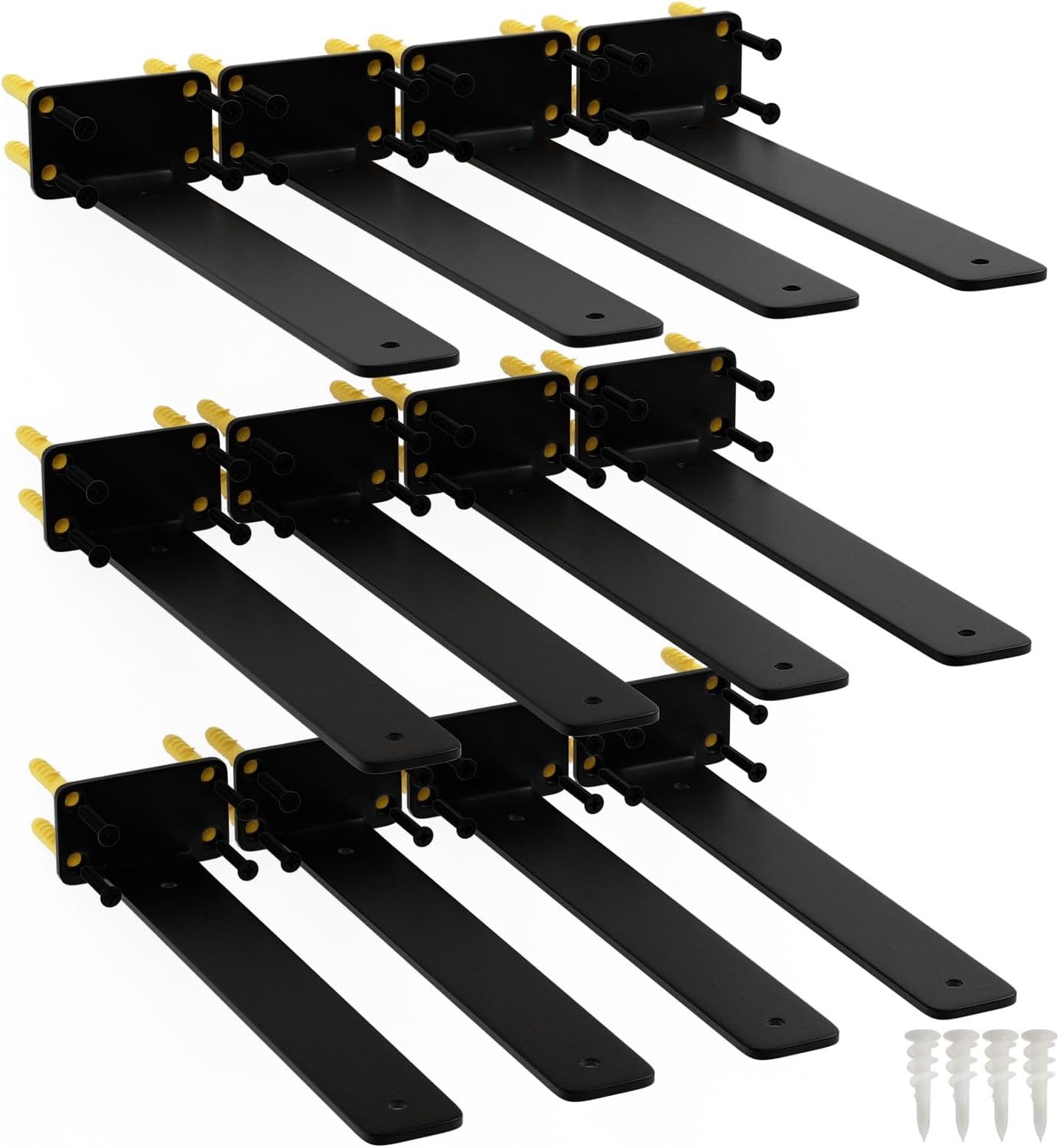 12 Inch Shelf Brackets for Floating Shelves - Rustic Industrial Style