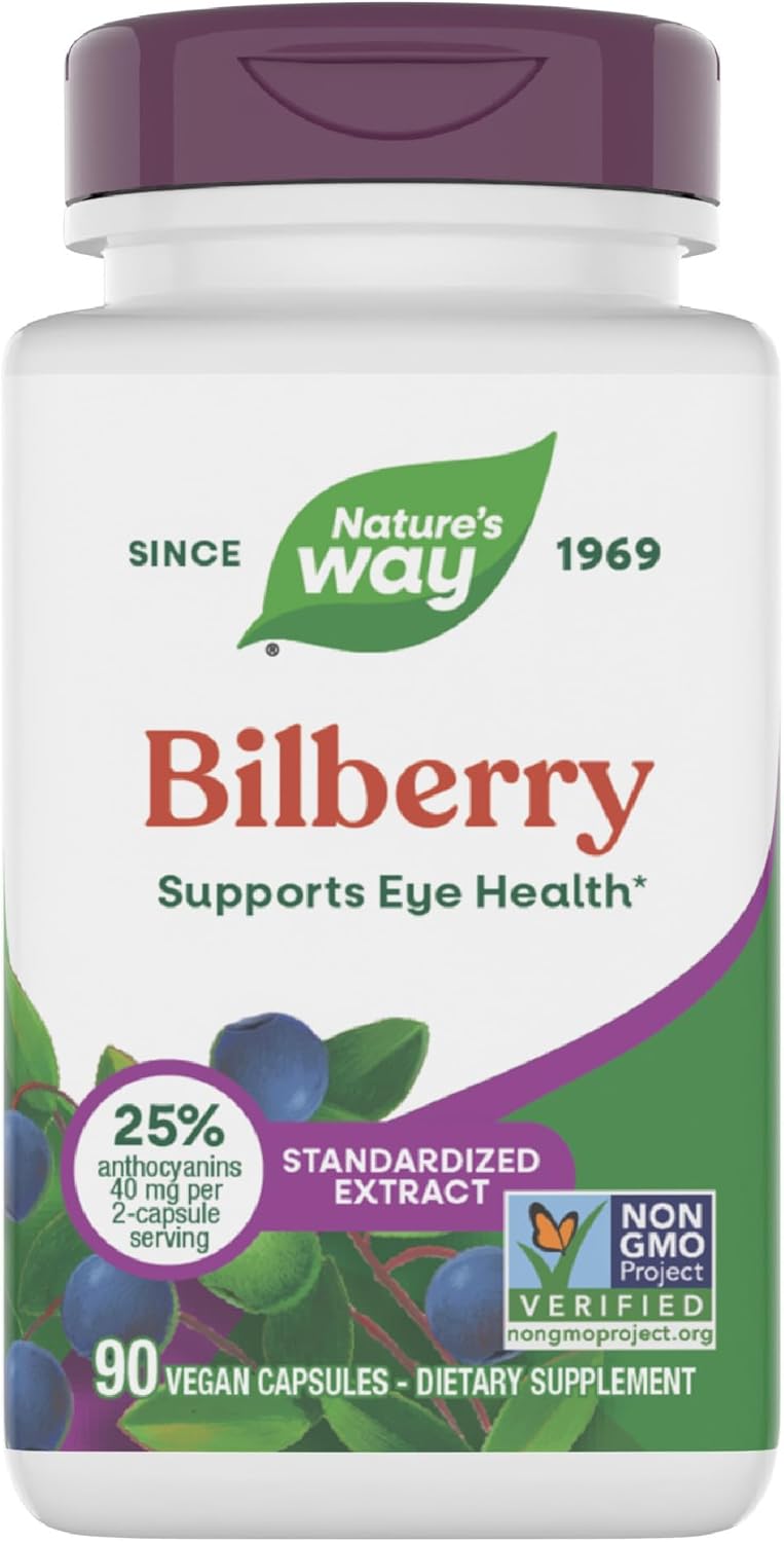 Nature's Way Bilberry Premium Extract for Eye Health Support